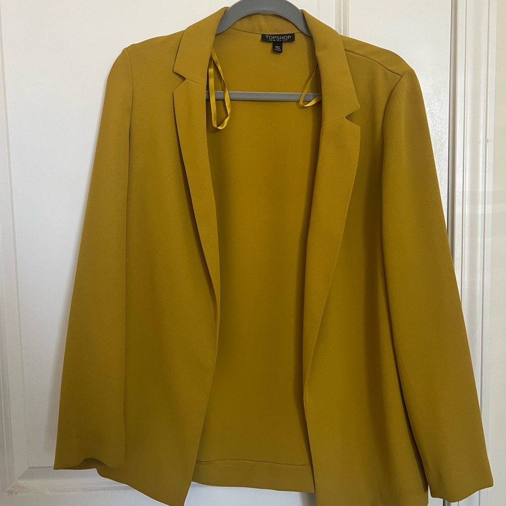 Topshop, mustard blazer. Size 4